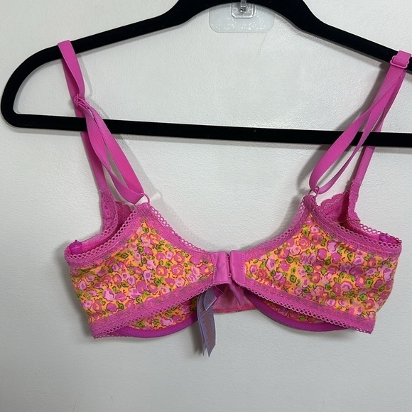 Savage X Fenty Cotton Essentials Lace Trim Unlined Bra 32DD - Picture 6 of 8